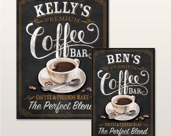 Personalised Coffee Bar Sign/Plaque