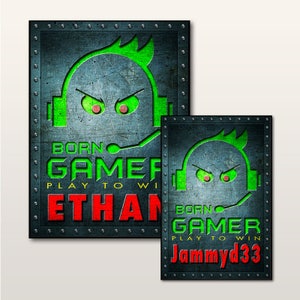 Personalised Gamer Mounted Wall Art