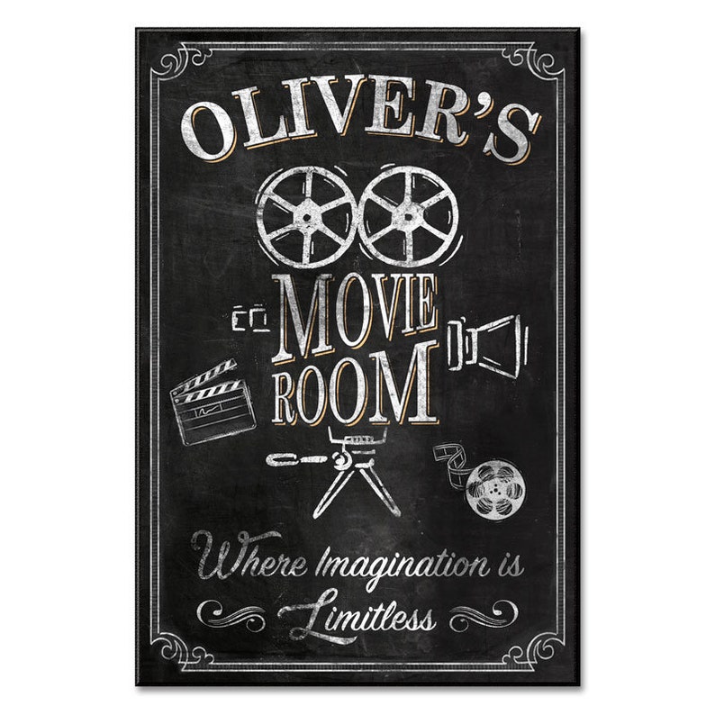 Personalised Home Cinema/movie Room Signs - Etsy