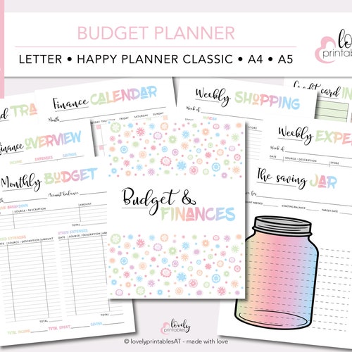 Financial Planner Printable A5 Planner Inserts Budget Etsy
