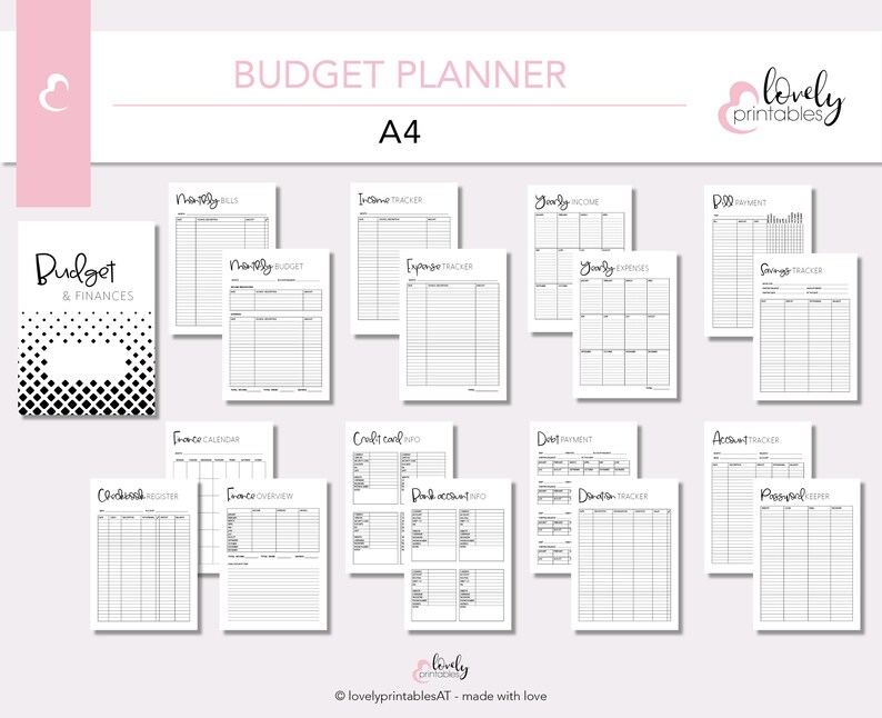 letter size budget planner printable letter size budget planner printable