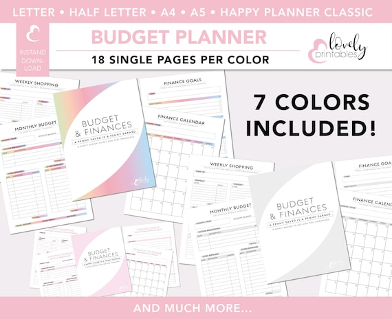 Budget Planner Printable Finance Planner Inserts Filofax Etsy