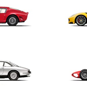 Ultimate Ferrari poster print Complete car collection of the most iconic all-time Ferrari models afbeelding 3