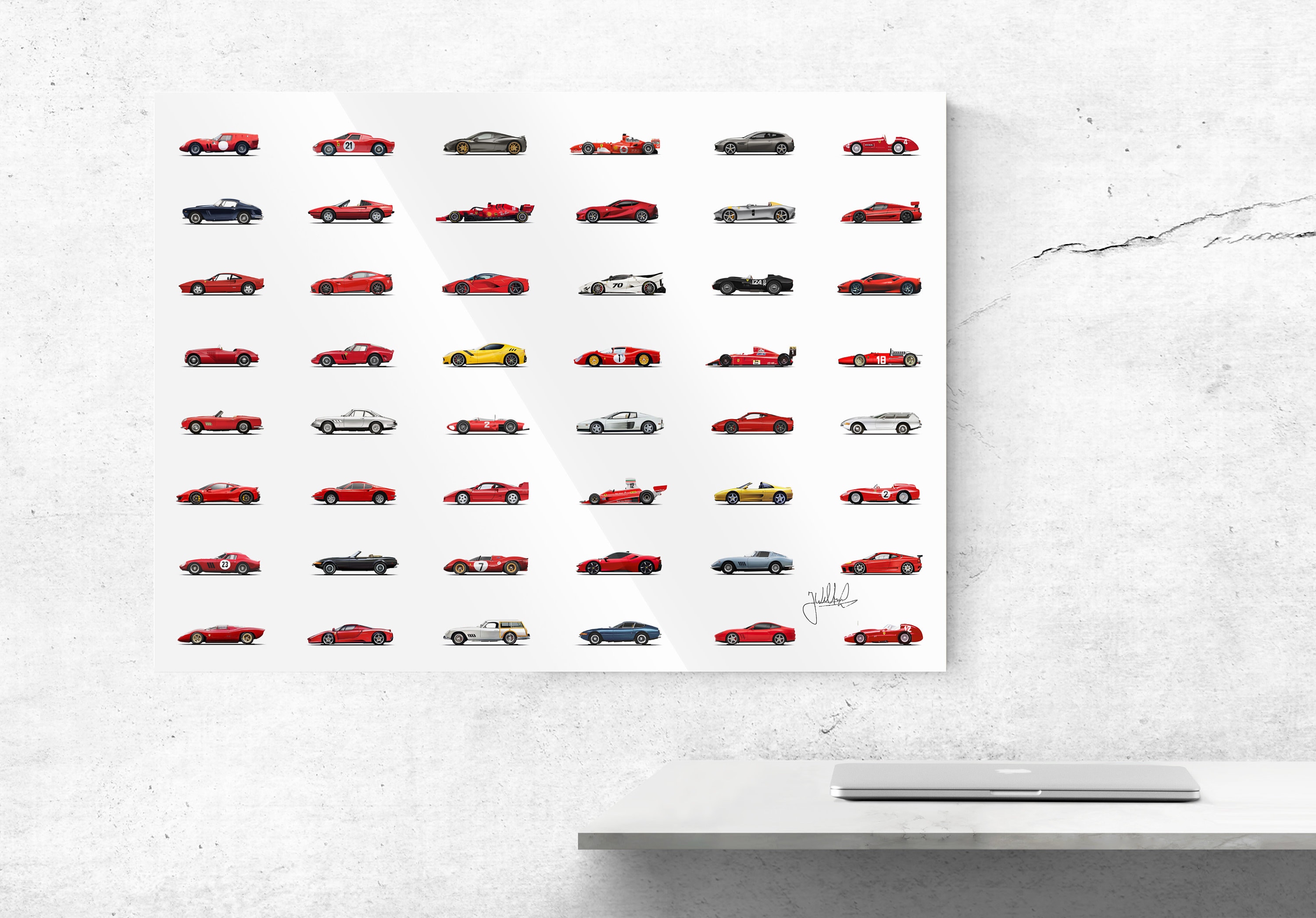 Donau Uitstroom Isoleren Ultimate Ferrari Acrylic Art Print Car Collection of the - Etsy