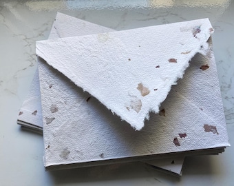 Flowers envelopes  C6/ A6 250 gsm  - Handmade paper craft paper -