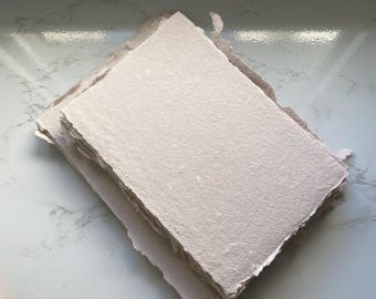 TAUPE 250 gsm B6 / A6 Handmade paper craft paper -