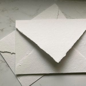 White ENVELOPES B6 250 gsm  - Handmade paper craft paper -