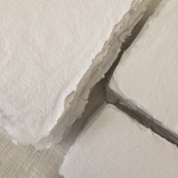 White  250 gsm- A4/A5/ B6 / A6 / Cards - Handmade paper craft paper -