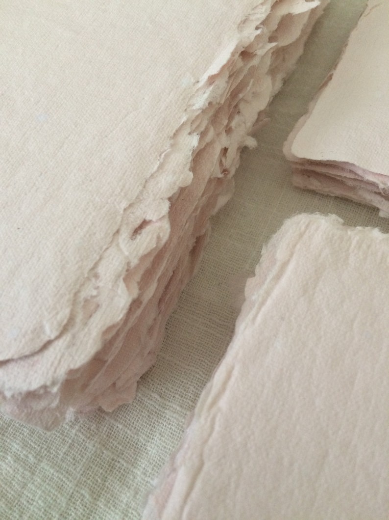 BLUSH 250 gsm A5 / B6 / A6 Handmade paper craft paper image 3