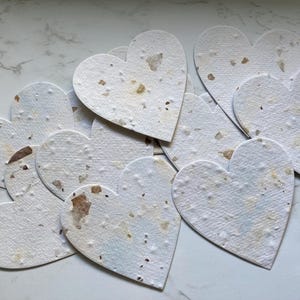 10 seeds handmade papers labels - Handmade paper craft paper -