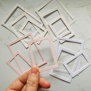 15 Die cuts frame pack handmade papers   - Handmade paper craft paper -