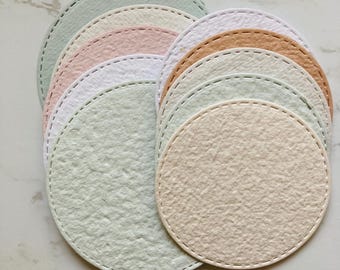 10 X circle handmade papers  -200 gsm B6 / A6 Handmade paper craft paper -