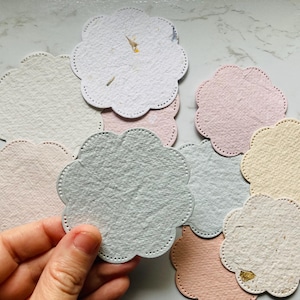 Cerchio smerlato X 10 - Carta artigianale fatta a mano - Cancelleria - 200 gsm DIE CUTS