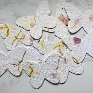 10 etichette piantabili - Carta per semi di fiori - Carta artigianale fatta a mano - Cancelleria - Carta per semi da 200 g/m² Carta per semi