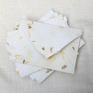 BUSTE con fiori C6/A6 Bianco 250 gsm - Carta artigianale - cancelleria