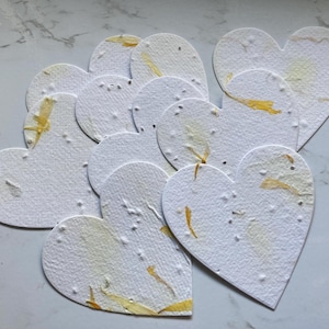 10 seeds handmade papers labels - Handmade paper craft paper -