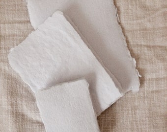 White  250 gsm- A4/A5/ B6 / A6 / Cards - Handmade paper craft paper -