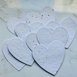 10 seeds handmade papers labels - Handmade paper craft paper -