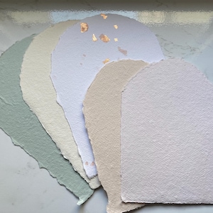 5 x Carta Arche colori misti - 200 g/m² - Carta artigianale fatta a mano - cancelleria