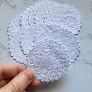 10 etichette piantabili - Carta per semi - Carta fatta a mano - Cancelleria - Carta seminata 200gsm