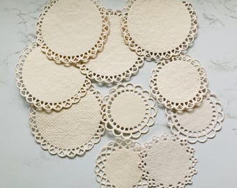 10 Die cuts pack handmade papers   - Handmade paper craft paper -