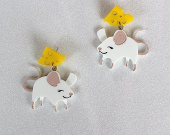 Mice dangly earrings