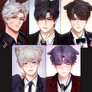 love and deepspace photocard - sylus / zayne / caleb / rafayel / xavier