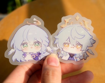 robin / sunday (honkai) clear stickers