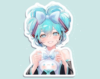 cute miku matte vinyl sticker