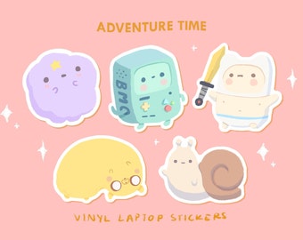 adventure time vinyl stickers - lsp bmo finn jake snail laptop sticker die cut waterproof