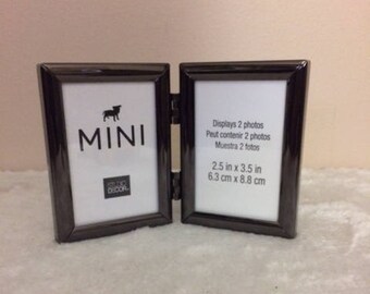 Miniature Silver Frames (2) Connected by Hinges