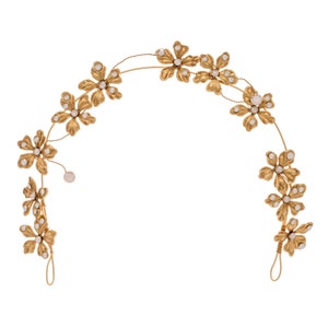 Gold floral bridal headpiece