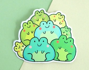 Frog Sticker / Cute Frogs Tumbler Sticker