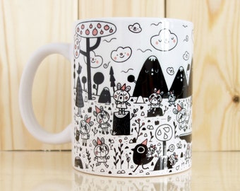 Cute Woodland Mug / Bears Coffe Cup