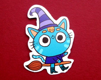 Adesivo del gattino strega