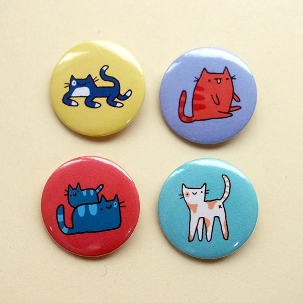 Niedliche Katzen Buttons / Button Pins