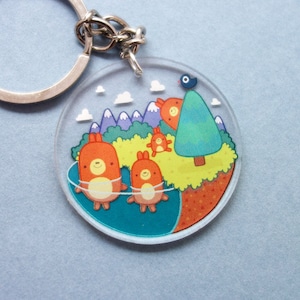 Bear Family Keychain