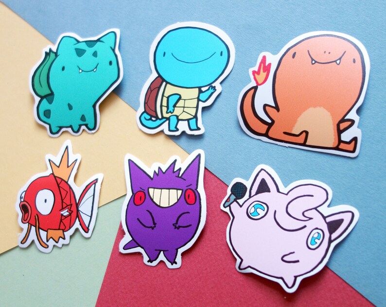 Cute Pokemon Stickers / Pokemon Sticker Pack Etsy