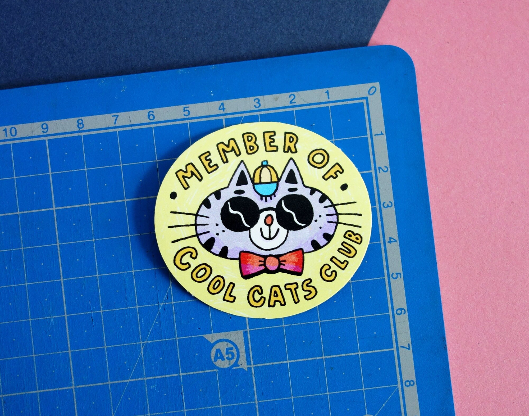 Cute Cat Sticker / Funny Cat Decal Etsy