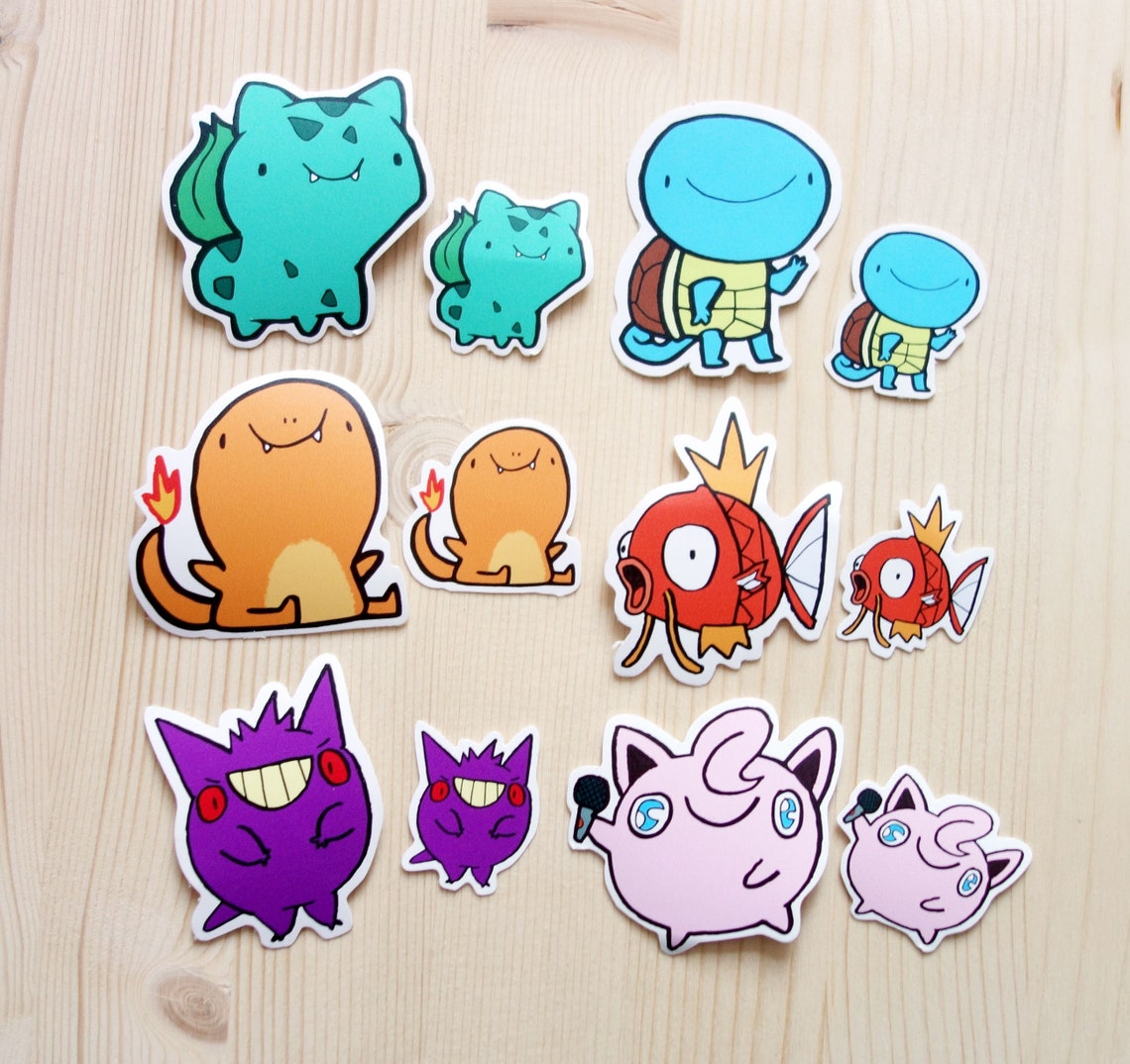 Cute Pokemon Stickers / Pokemon Sticker Pack Etsy