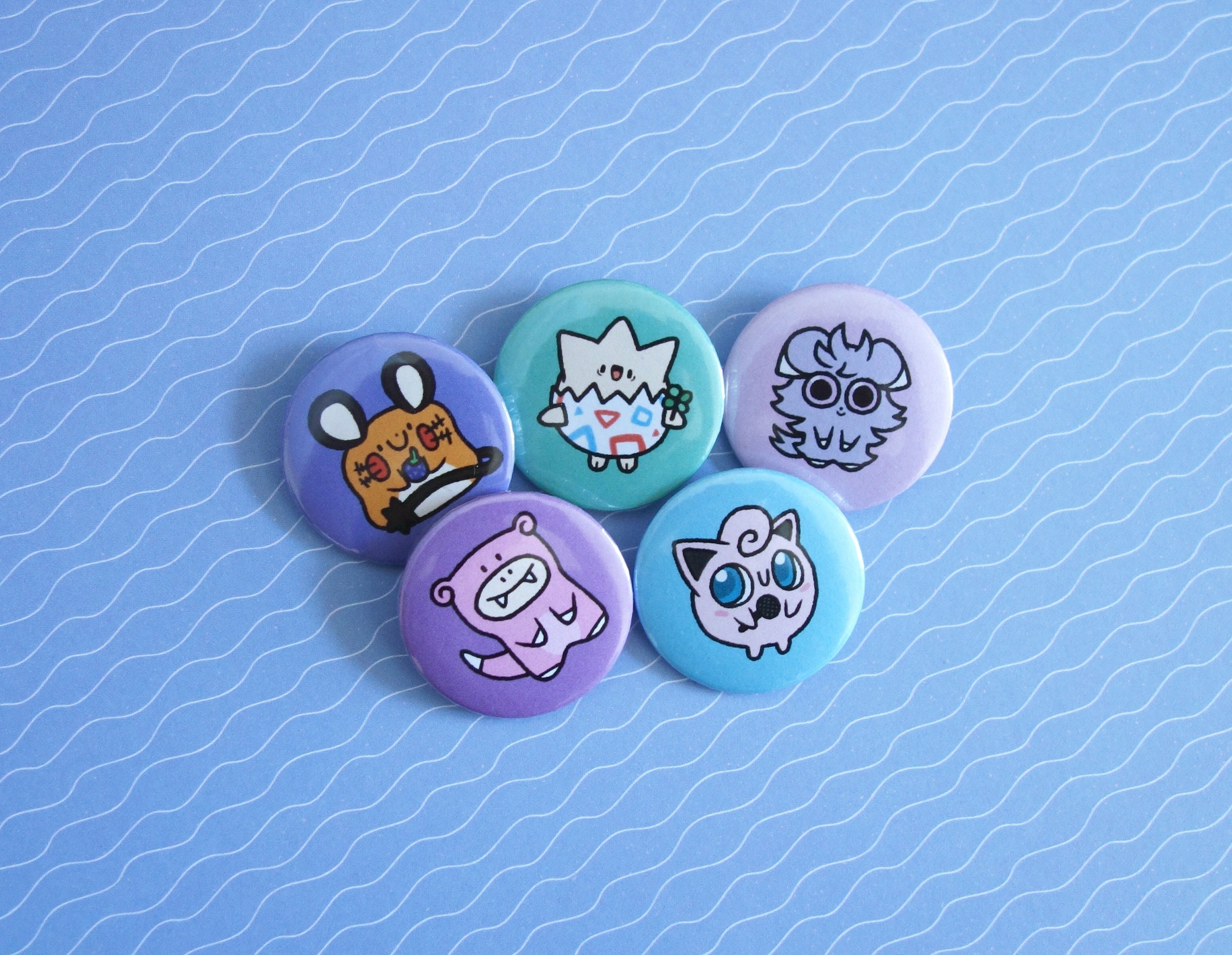 Pokemon Button Pins / Pokemon Badge Set - Etsy