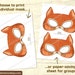 SQUIRREL Mask: in Color and for Coloring Printable Mask for - Etsy