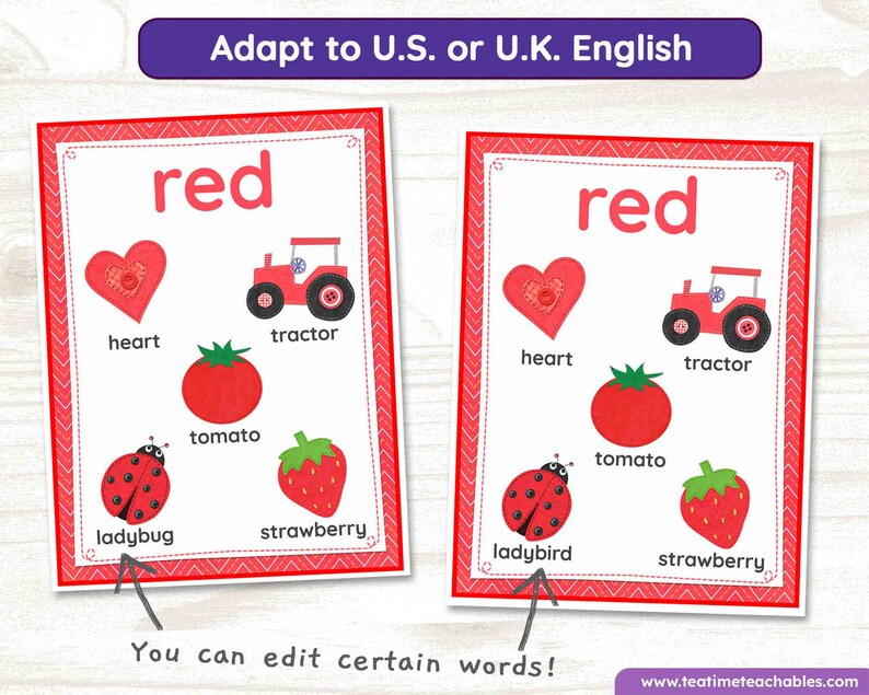 Learn the Colors | Pack of Classroom Wall Posters | PDF | Educational