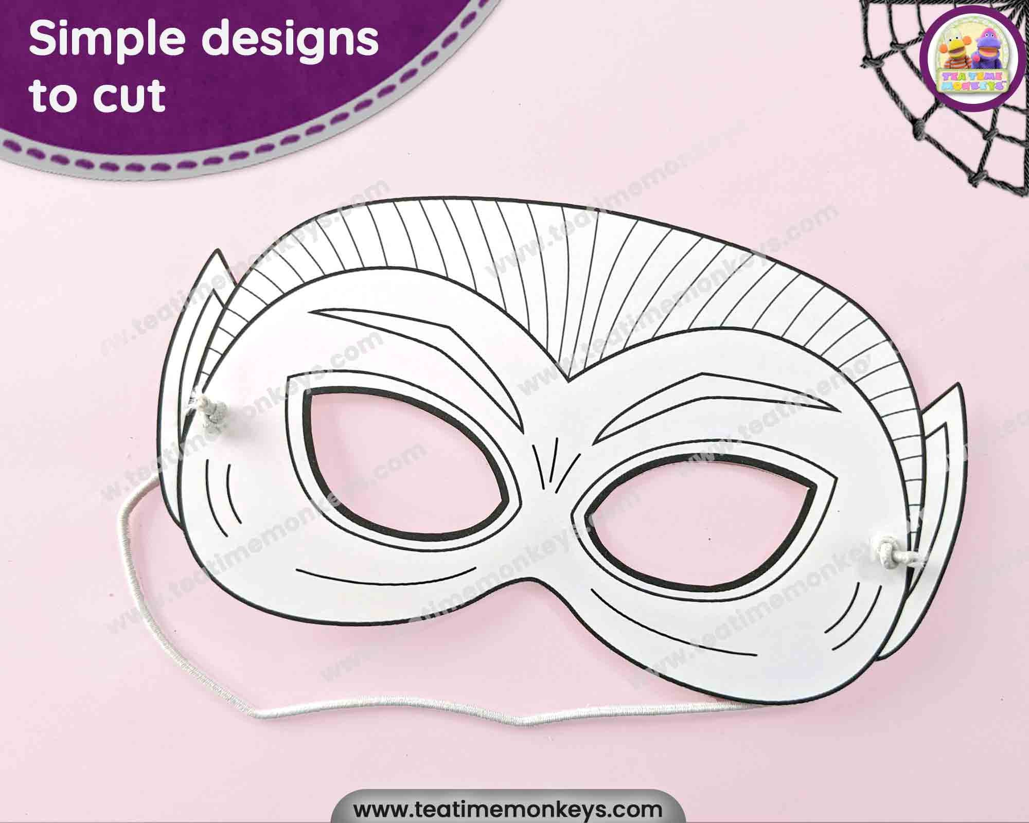 HALLOWEEN Masks for Kids TEN Printable Masks to Color PDF Halloween ...