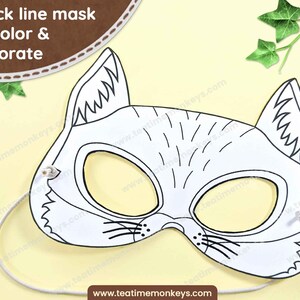SQUIRREL Mask: in Color and for Coloring Printable Mask for - Etsy