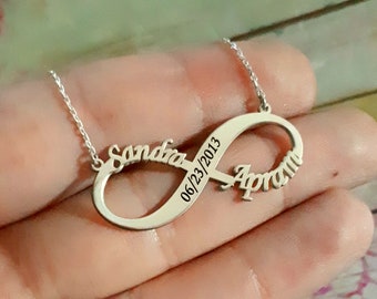 Custom Infinity Necklace - Infinity Nameplate Pendant - Infinity Name -Personalized Name Infinity Necklace-925 sterling silver name jewelry