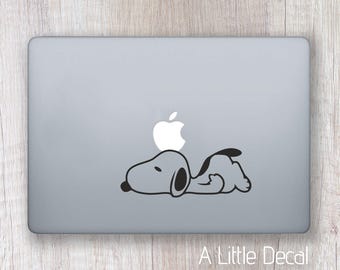 Snoopy Sticker Macbook, Snoopy Autocollant Macbook, Sticker PC, Autocollant ordinateur snoopy