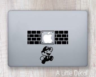 Mario Bros Macbook Sticker, Macbook Decal, Laptop Sticker, Laptop Decal, Nintendo Sticker Gaming