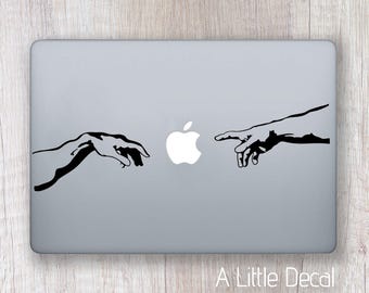 Main de dieux Chapelle Sixtine Habraam Création - Sticker Macbook , Autocollant Macbook, Sticker PC, Autocollant PC