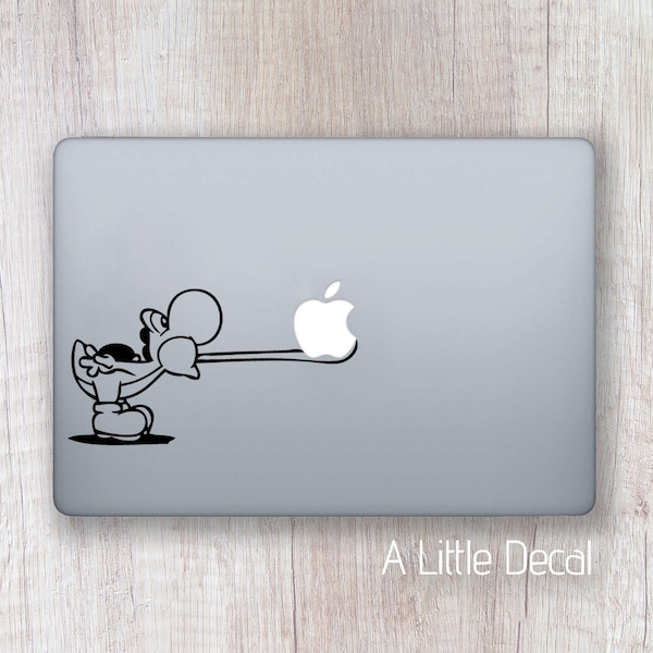 Yoshi Mario Sticker Macbook, Autocollant Macbook, Sticker Ordinateur, Autocollant Ordinateur Yoshi